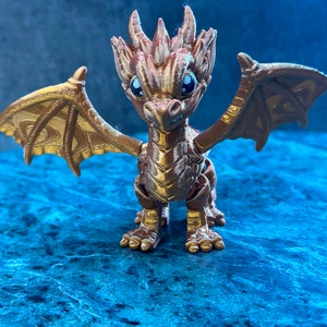 Fourth Wing Gold Dragon | Andarna Inspired | Fantasy Figurine | Empyrean Series Decor | Bookish Gift | Readers Collectible | Yarros Book