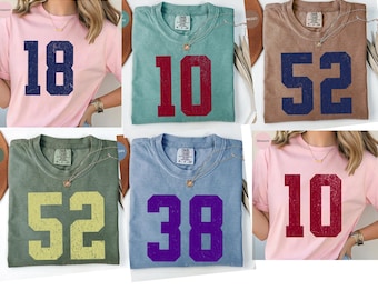 Custom Football Shirt, Custom Team Number Tee, Game Day Football Mom Shirt, Personalized Sports Mom T-Shirt