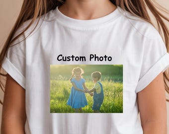 Custom Photo Kids Shirt, Personalized Picture T-Shirt for Children, Photo Tee for Boys Girls, Custom Gift for Kids, Photo Clothing