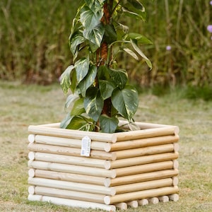 Blumentopf Lilie aus Holz