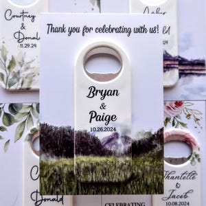 Personalized Bottle Opener Magnet Wedding Favors for Guests in bulk, Custom Wedding Favors, Elegant Party Favors, Birthday Favors