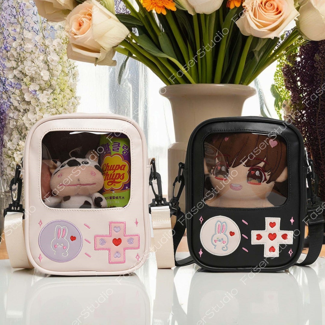 CHERRY SAUCE Ita Bag Crossbody - Clear Window Bag For Anime Pins, Display Shoulder Bag For Cosplay