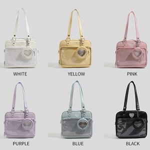 STEAMEDBUN Ita Bag Rotonda Nera - Borsa A Tracolla Per Spille E Badge, In Tessuto Oxford 900D, Regolabile