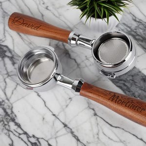 Personalize Your Coffee Machine with Rosewood Bottomless Portafilter, Bottomless Portafilter for Espresso, 51mm, 54mm, 58mm