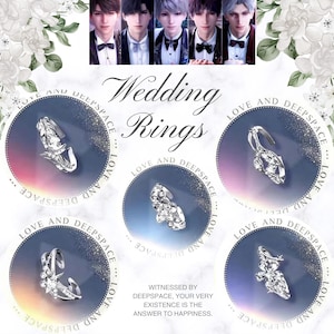 Love and Deepspace ring otome Wedding Rings accessories Xavier Couple Zayne Wedding Rafayel Sylus witnessed by deepspace cosplay presale