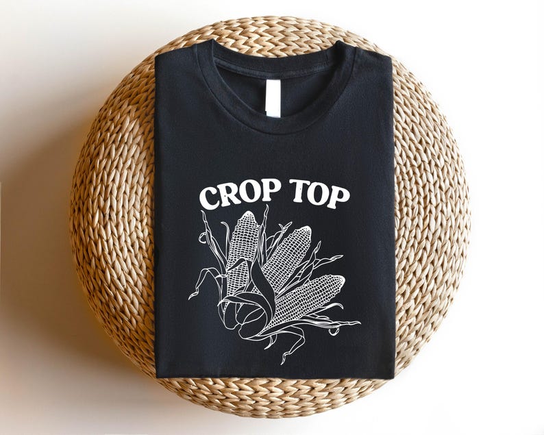 Crop Top Corn Tshirt, Farmer Girl Corn Shirt, Corn Lover Tee, Plants