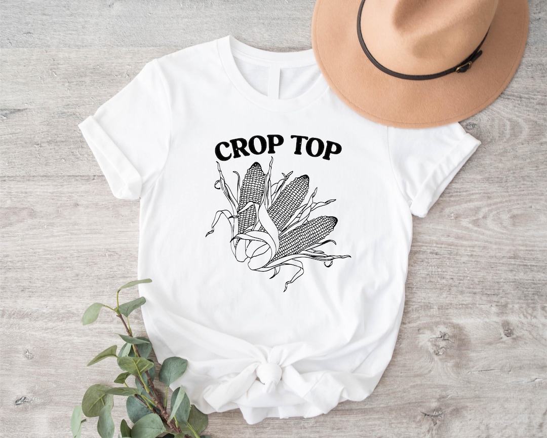 Crop Top Corn Tshirt, Farmer Girl Corn Shirt, Corn Lover Tee, Plants