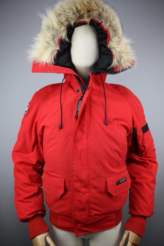 CANADA GOOSE Chiliwack Bomber Vintage Mens Down Red Jacket With a