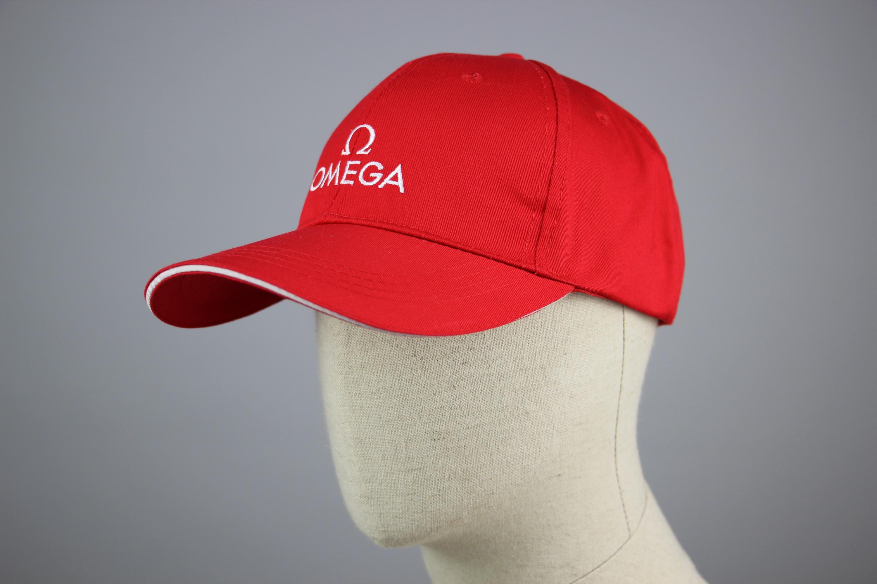 OMEGA Swiss Watch Red Cotton Cap Mens One Size - Etsy
