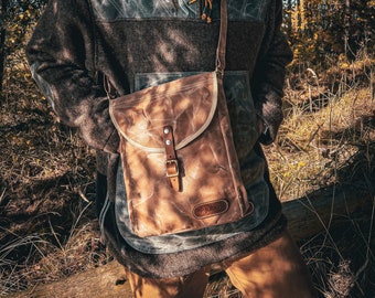 Schoudertas Bushcraft WAXED PocketBag - Coyote