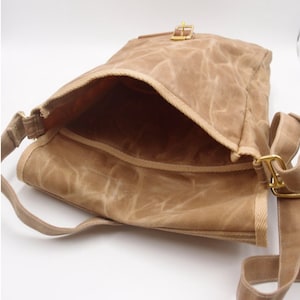 Bolso bandolera Bushcraft WAXED PocketBag Coyote imagen 10