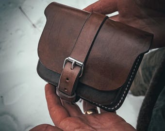 Sac à main artisanal en cuir noir [Fait main au Portugal
