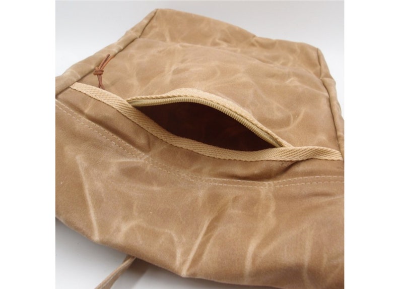 Bolso bandolera Bushcraft WAXED PocketBag Coyote imagen 6