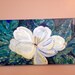 Original flower Magnolia Painting by SC folk artist acrylic on wrapped canvas floral