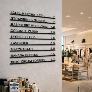 Flexibel menubord met insteekbare letters | Verwisselbare prijslijst | Informatiebord voor winkels, cafés, evenementen en kantoren | Modern en aanpasbaar