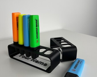 Customized Highlighter Stand for Stabilo - Personalized Pen Holder with Name