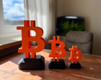 Bitcoin Sign Stand - Bitcoin Sign, Trader Gift, Trader Decoration, Investment Gift