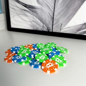 ビットコイン ポーカー チップ - ビットコイン サイン、トレーダー ギフト、トレーダー デコレーション、投資ギフト、暗号デコレーション、暗号ポーカー チップ