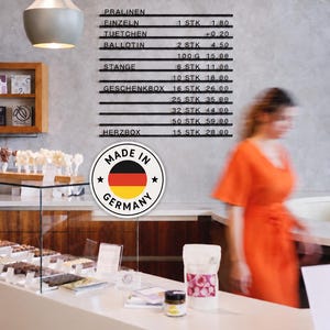 Wall Menu Board | Wall Menu with Snap-in Letters | Modern Menu Board for Cafes, Restaurants, Bars, Businesses & Events | Flexible Price Strip