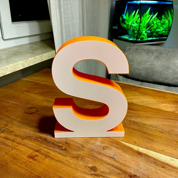 Freestanding Letters - Customizable, Individual Block Letters, Decorative Initials, Desk Decoration, Large Accent Letter