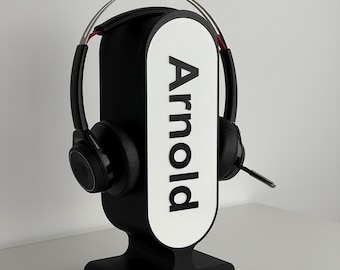 Personalized Headphone Stand | Headset Holder for Gaming Setup, Office & Home Office | 3D Printed Headphone Holder | Gift