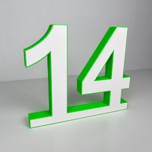 Chiffres autoportants personnalisables - Chiffres décoratifs individuels pour décoration de bureau, mariage, cadeau d'anniversaire, décoration intérieure