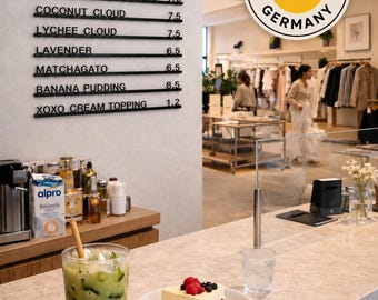 Flexible menu board with plug-in letters | Interchangeable price list | Information board for shops, cafes, events & offices | Modern and customizable