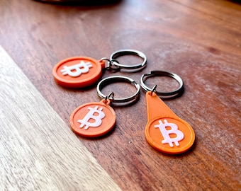 Bitcoin Keychain - Bitcoin / Crypto / Keychain / Large / Small / Shopping Chip