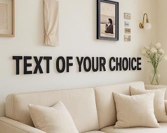 Lettere da parete 3D | Lettere adesive personalizzate | Decorazioni da parete moderne | Lettere PLA | Decorazione | Testo da parete personalizzato