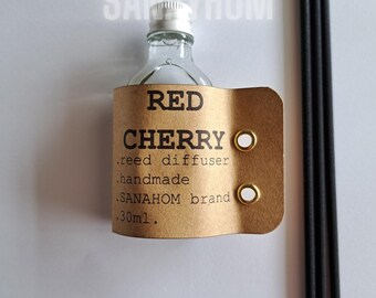 Cerise rouge - Roseau diffuseur 30 ml. - parfum d'ambiance - diffuseur roseau d'ambiance