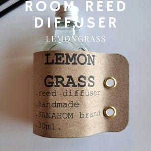Lemongrass - Reed Diffuser 30ml. - home perfume - Room Reed Diffuser