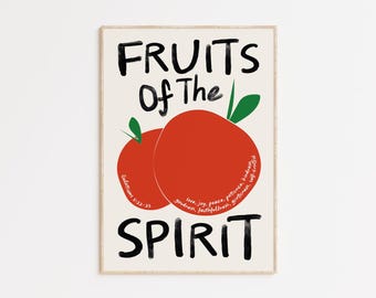 Fruits Of The Spirit Poster: Christian Scripture Art (Digital Download)