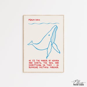 Bibel Vers Poster Psalm Christliche Wandkunst Bibel Zitat Druck Gottes Schöpfung Illustration minimalistische Kunst Christliche Wohnheim Wanddekoration