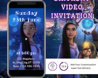 Wunsch-Geburtstags-Video-Einladung, Wunsch-Einladung, animierte Wunsch-Einladung, animierte Wunsch-Video-Einladung, Asha Wish Digital Invite