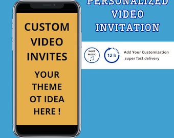 Personalisierbare Videoeinladung. Individuelle Einladung, personalisierbare Einladung. Geburtstag, Feier, JEDER ANLASS
