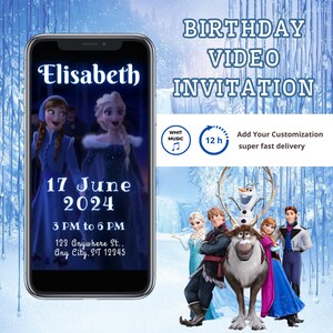 Frozen Elsa birthday video invitation, Elsa invitation,Elsa animated invitation, Elsa Frozen animated video invitation,Princess Elsa Digital
