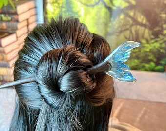 Ebony Translucent Resin Wooden Hairpin - Mermaid Tail Hairpin - New Chinese Fashion Accessories Hairpin
