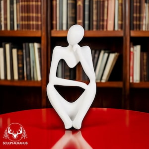 Der Denker Skulptur Buch Regal Dekor, Harz Statue Meditative Yoga, neue Zuhause Geschenkidee, gutes Housewarming Geschenk, einzigartiges Geburtstagsgeschenk