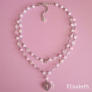 Handmade Necklace / Pink Coquette Jewelery / Coquette Gift Idea
