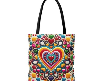 Tote Bag (AOP) Diamonds 002 Canvas bag, Bag, Shopping bag, Shoulder bag, Grocery bag, Shopper bag, Gift, Mother's Day Gifts