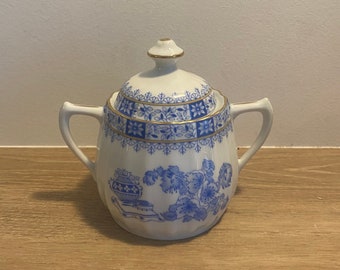 Sucrier Bavaria China Blau en Porcelaine avec Couvercle
