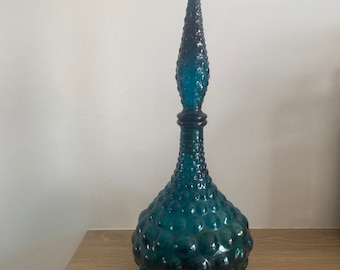 Carafe Vintage Italienne "Génie" en Verre d'Empoli par Rossini, 1960