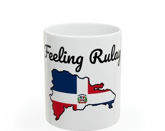 Tazza della Repubblica Dominicana, Rulay, Tazza Rulay, Feeling Rulay, Coppa Rulay, Regalo Amante Dominicano, Tazza, tazza souvenir, Tazza Feeling Rulay, Dominicano