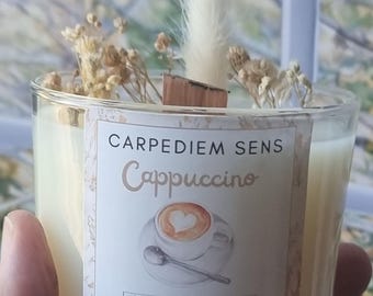 Duftkerze mit Cappuccino-Duft – Natürliches Sojawachs