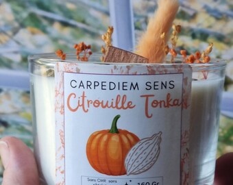Autumn Candle - Handcrafted candle scented with Pumpkin and Tonka Bean