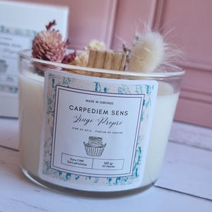 Handgemachte Duftkerze aus Sojawachs Cotton Flower