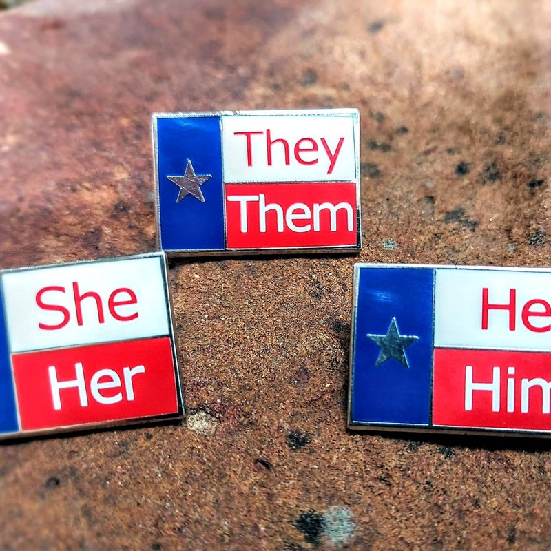 Pronoun Pins - Etsy
