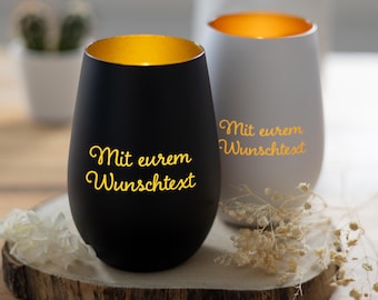 Windlicht personalisiert mit Gravur | Windlicht Glas | Wunschtext | Geschenkidee | Weihnachten | Geburtstag