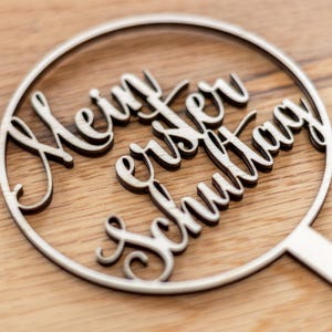 Cake Topper zur Einschulung | Mein erster Schultag | Schulkind Caketopper | Kuchendeko & Tortenstecker zum Schulanfang | Mini-Caketopper