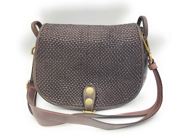 BaySide BS607 Style Bolso vintage trenzado redondeado